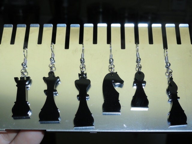 Chess Piece  Acrylic Earrings
