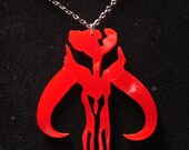 Mandalorian Boba Fett Star Wars Inspired Acrylic Necklace