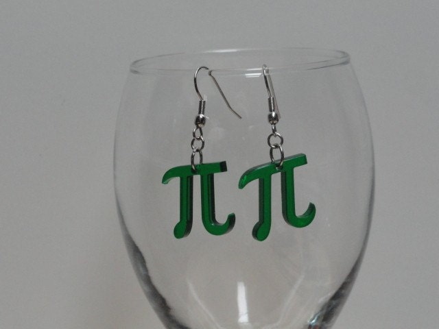 Pi Symbol Acrylic Earrings