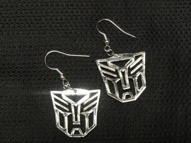 Transformer Inspired Autobot and / or Decepticon Acrylic Earrings
