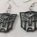 Transformer Inspired Autobot and / or Decepticon Acrylic Earrings