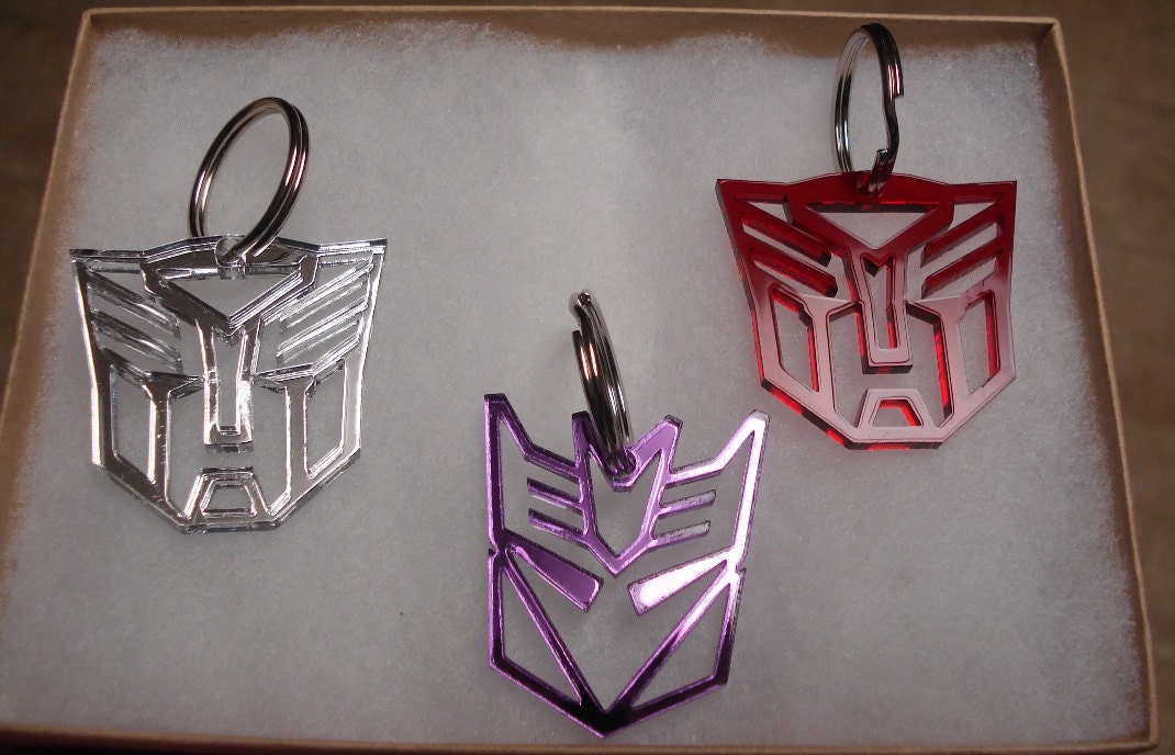 Transformer Inspired Autobot and / or Decepticon Acrylic Earrings