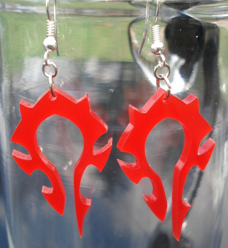 World of Warcraft - Horde Logo Inspired Acrylic Earrings