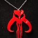 Mandalorian Boba Fett Star Wars Inspired Acrylic Necklace