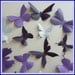 3D Wall Butterflies - 15 Lavender, Lilac Purple, Dark Plum, White Butterfly Silhouettes, Nursery, Home Decor, Wedding