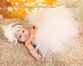 Angel Infant Baby Tulle Tutu Dress Costume with Headband 0-24 Mos Halloween, Parties, Photos