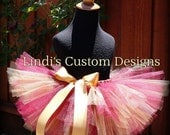 Burgundy Garnet & Gold Tulle Tutu up to 4T or 22" Waist, FSU, Washington Redskins, SF 49ers Fan inspired