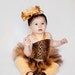 Baby Girl Toddler Cheetah Print Tutu Costume for Halloween, Parties, 0-24 Mos up to 19" Waist