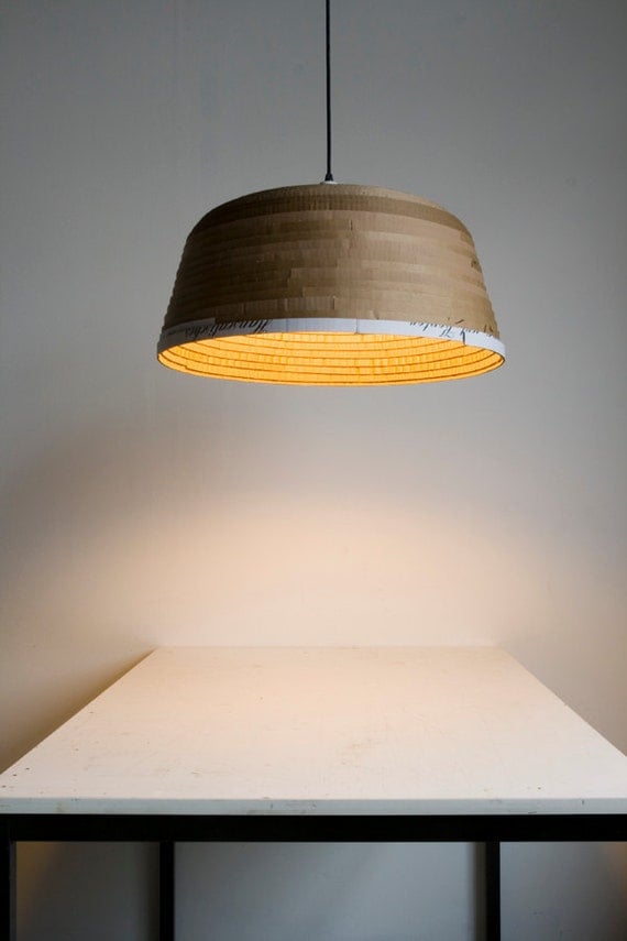 Reclaimed Cardboard Lamp 'Beute' Small