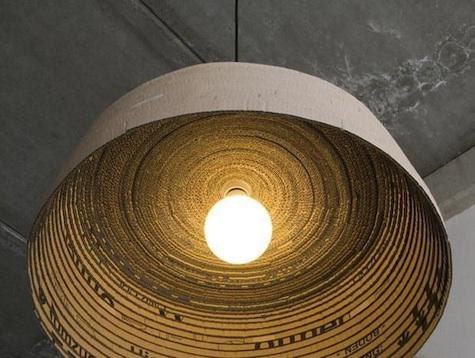 Reclaimed Cardboard Lamp 'Beute' Small