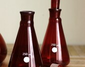Red Scientific Laboratory Beakers, Set of 3