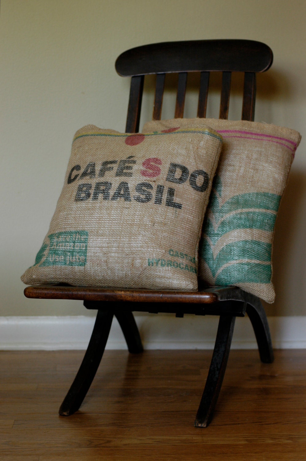 Handmade Coffee Sack Pillow