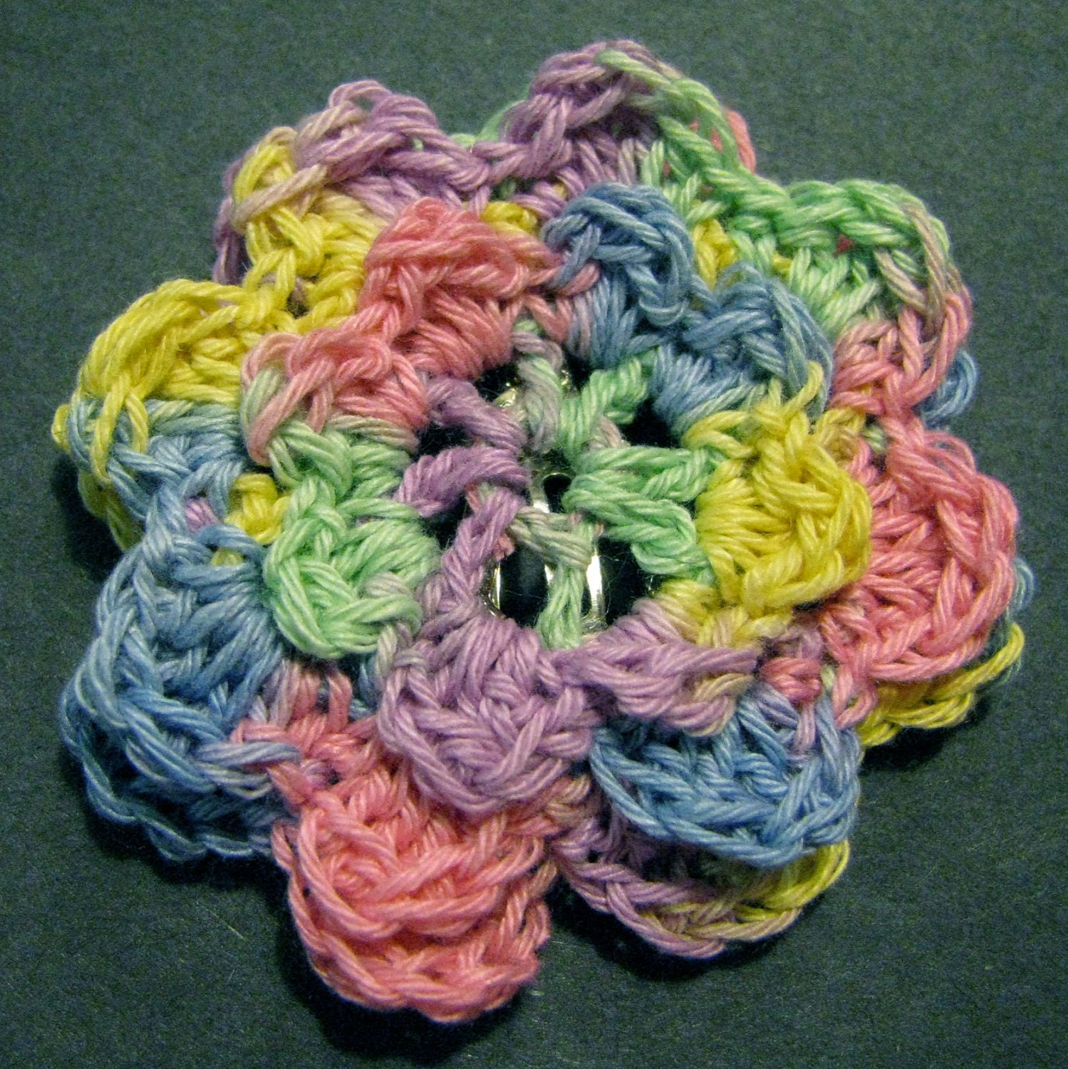 Dainty Crocheted Blossom Barrets child's holiday accessory