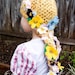 Child Rapunzel Hair Crochet Hat with Braid
