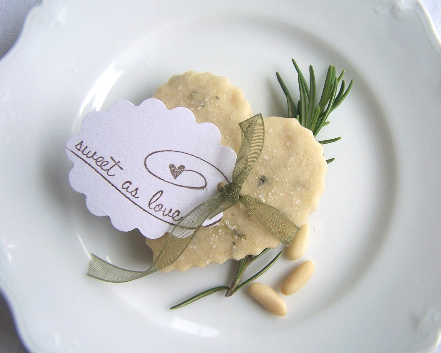 Shortbread Cookies Rosemary Pine Nut 1 Dozen Herb Cookies