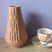 vintage art deco vase, McCoy pottery ceramic vase, mid century modern decor, 1940's to 1960's, peach