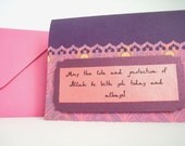 Love and Protection Islam Hot Pink Peacock Feathers Purple All-Occasion, Wedding, Ramadan, Eid