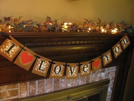 Wedding Banner I Love You Wedding Anniversary Banner Reception Sign Garland You Choose Heart Color