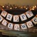 Halloween Banner Black and Orange Spider Garland Great Photo Prop Sign
