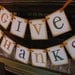 Fall Thanksgiving Give Thanks Banner Garland Word Sign Fireplace Decoration Photo Prop