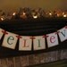 Christmas Banner Believe in Red and Green with Antique Edges  Photo Prop Sign Garland Decoration