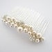 Bridal Haircomb - Pearl Haircomb - Swarovski Pearl Hair Comb - Bridesmaids Hair Accessory - Rhinestone Beads - Renee