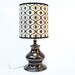 Metallic ceramic lamp with shade, OOAK