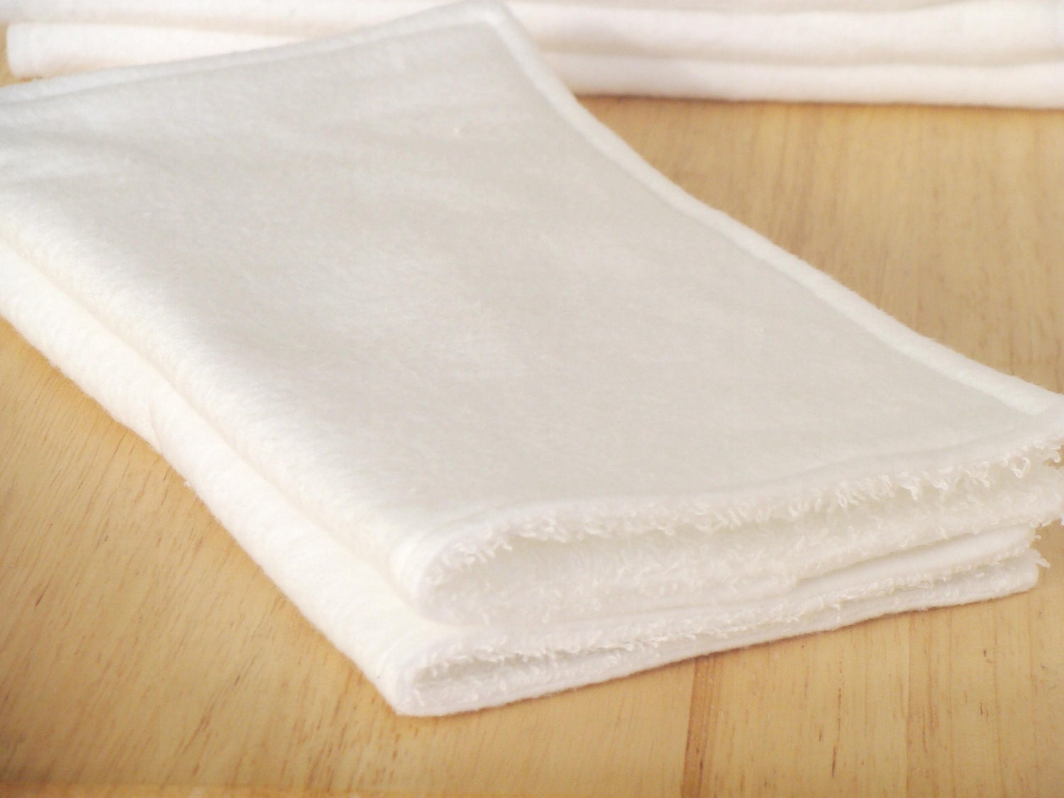 Soft Washcloths / Face cloths for Ultra Sensitive Skin - Set of 2 -  Soothing - Gentle - 100 % Cotton - White - 9x9 - Fairface Washcloths
