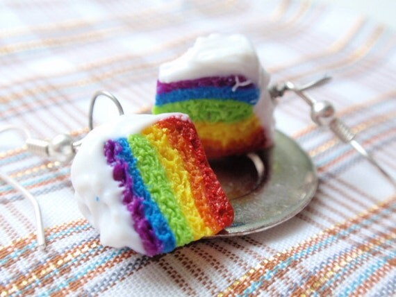 Rainbow Cake Earrings