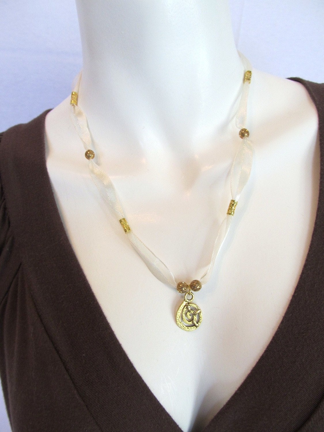 Golden Celtic Spiral Necklace