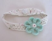 Off White Speckled Butterfly Wings Headband