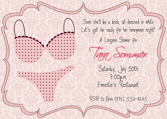Lingerie Bridal Shower Invitation - Vintage Il_570xn