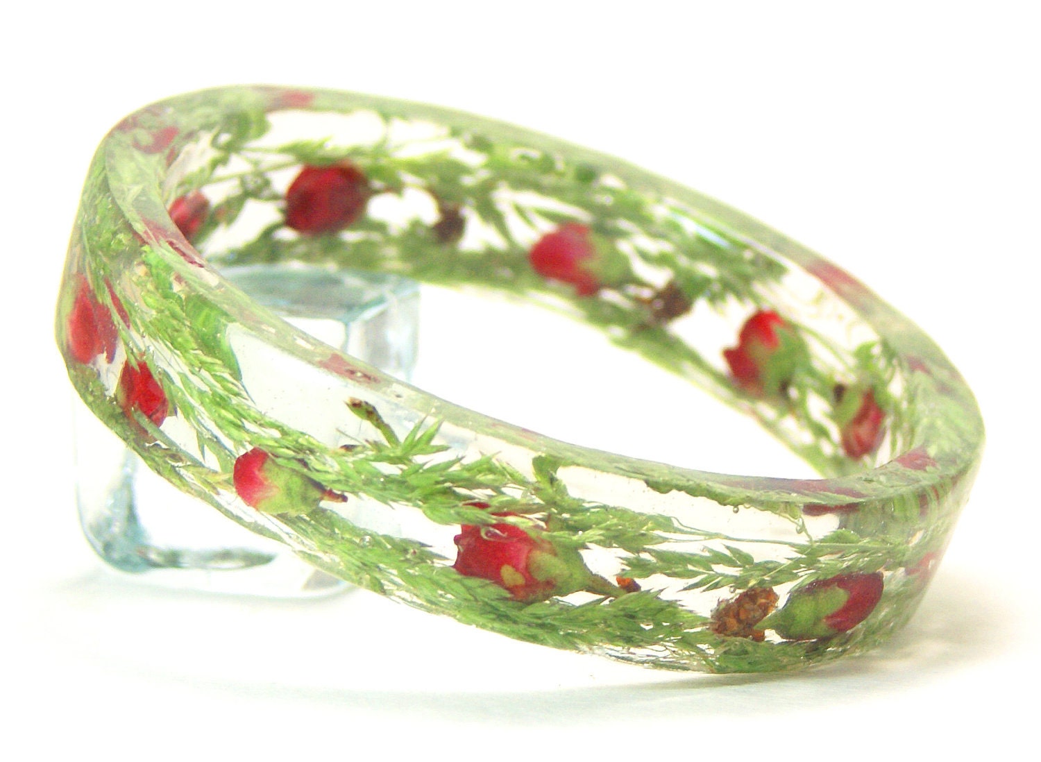 Flower Child- Green Bracelet- Flower Bracelet- Flower Jewelry- Resin Jewelry- Summer Time Fashion- Pink Bracelet