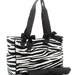 Personalized Diaper Bag Quilted Tote Set Zebra