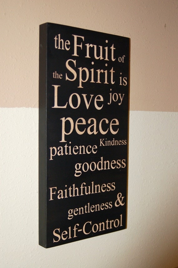 Family Values Subway Art Sign, The Fruit of the Spirit, wood sign, Easter