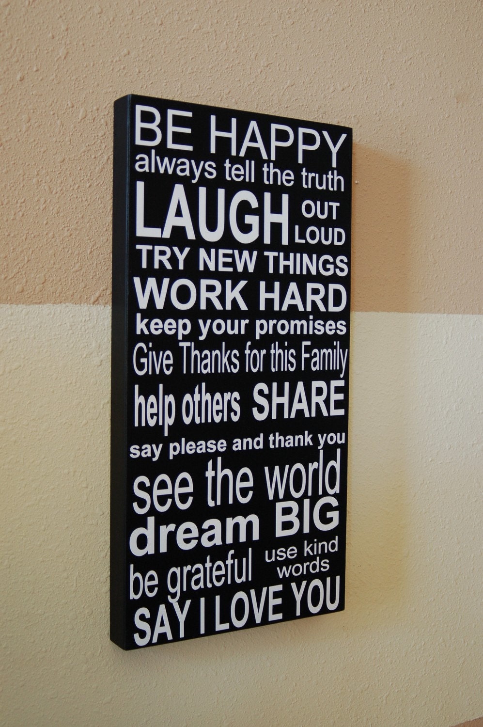 Family Values Subway art - wood sign - typography sign - Mother's Day Gift