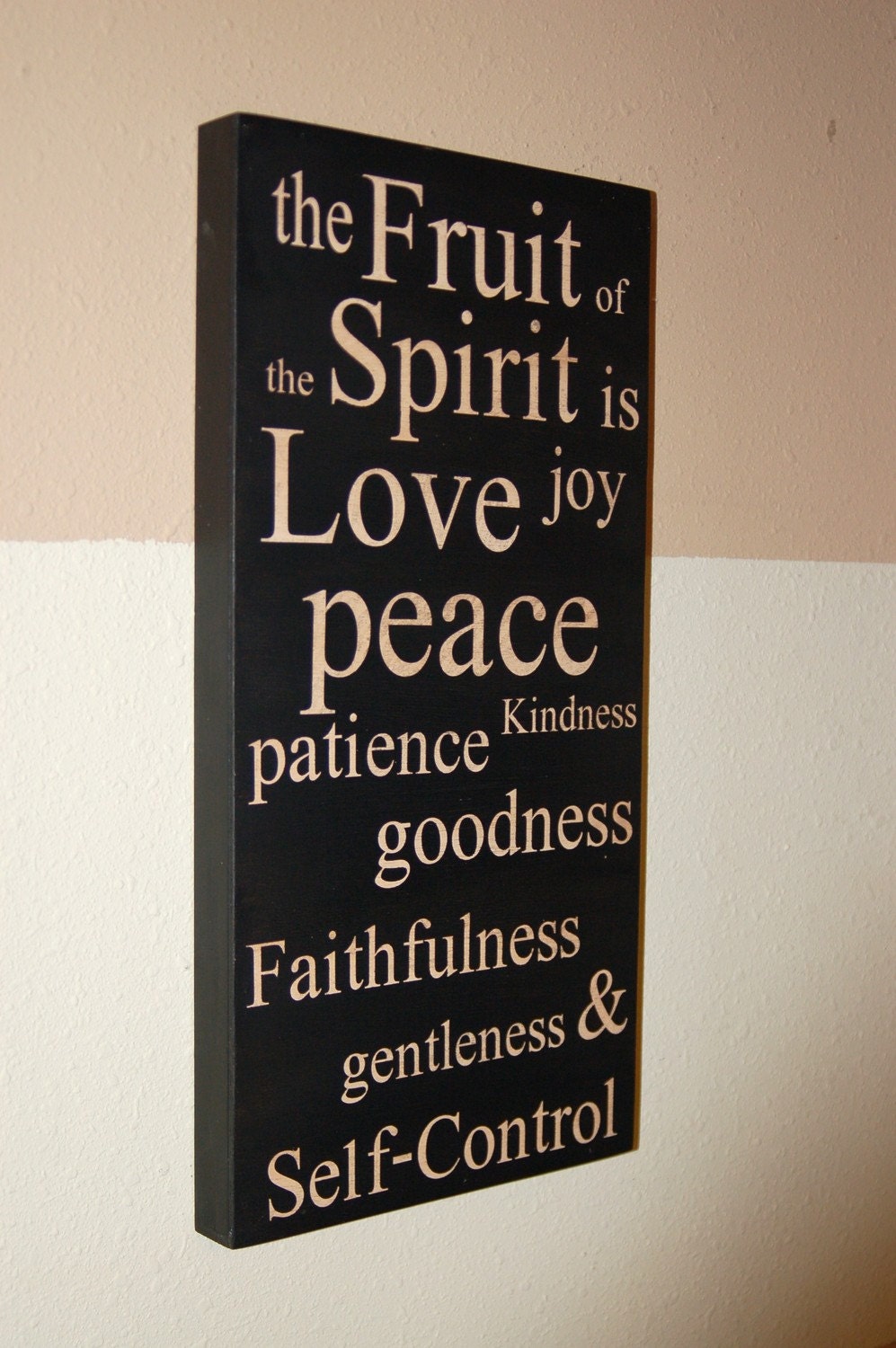 Family Values Subway Art Sign, The Fruit of the Spirit, wood sign, Easter