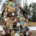 Wine Cork Birdhouse Mosaic Garden Art