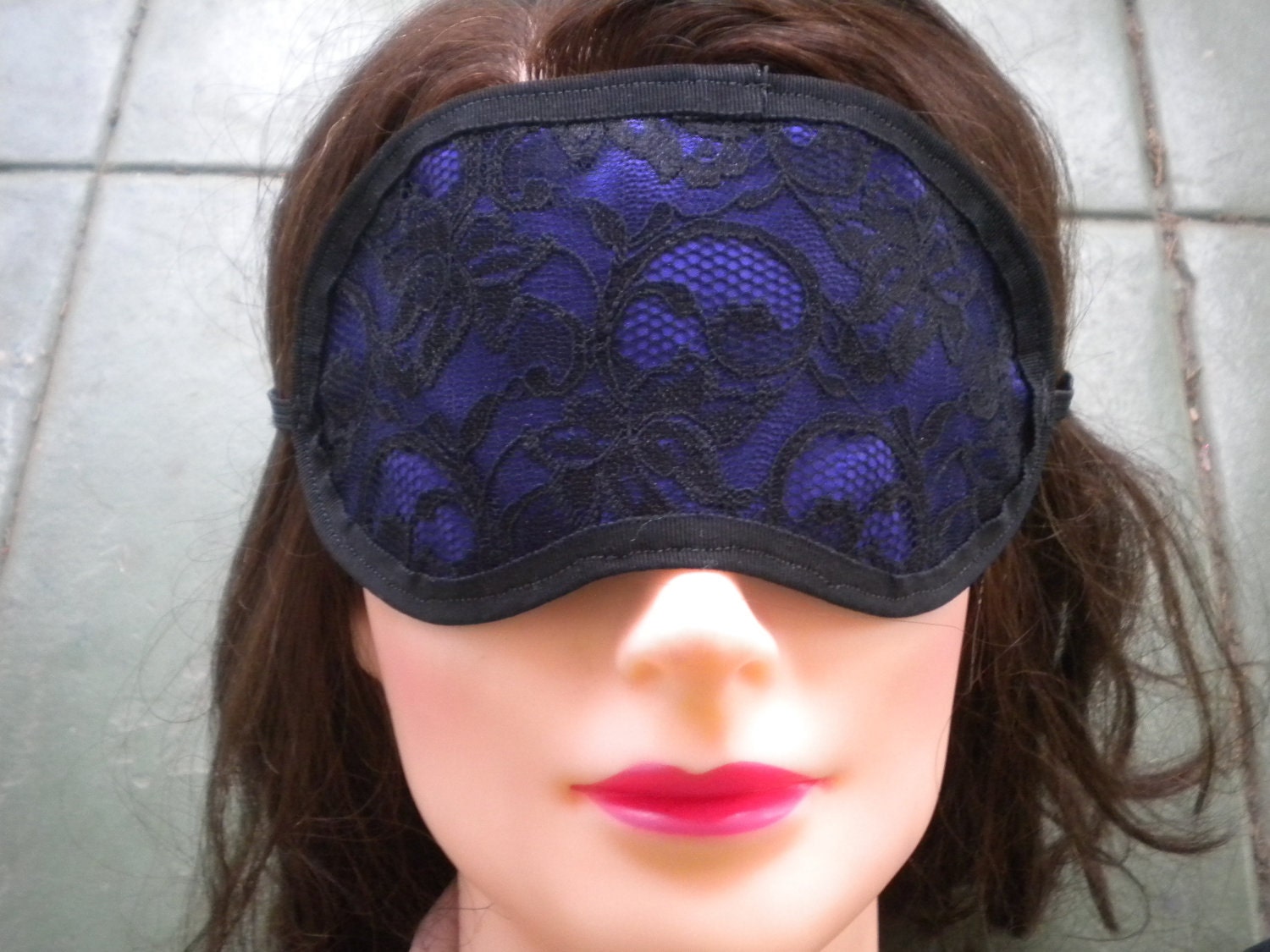 SALE sleeping mask with lace over-lay