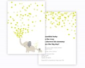 Printable Baby Shower Template - Elephant Confetti