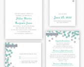 Printable Cute Confetti Wedding Invitation Template