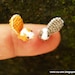 Teeny Tiny Squirrels - Micro Amigurumi Miniature Crochet Tiny Animals - Set of Two Squirrels - Made To Order