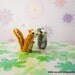 Teeny Tiny Squirrels - Micro Amigurumi Miniature Crochet Tiny Animals - Set of Two Squirrels - Made To Order