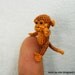 Tiny Brown Monkey - Dollhouse Miniature Animals - 1 inch Scale Crochet Monkeys - Made To Order