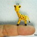 Mini Miniature Crochet Giraffe - Tiny Amigurumi Miniature Thread Animal Doll - Made To Order