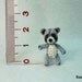 Miniature Gray Raccoon - Micro Crochet Miniature Small Animal - One Inch Scale Light Grey Racoon - Made To Order