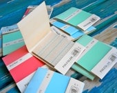 class gifts, set of 6 mini notebooks, made of paint samples, matchbook style