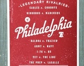 Philly Rivalries Print White