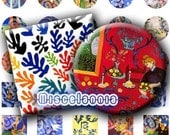 Henri Matisse. Mix: SQUARES and CIRCLES (Instant Download). 8x5 Digital Collage Sheet. 1 inch. 026-M
