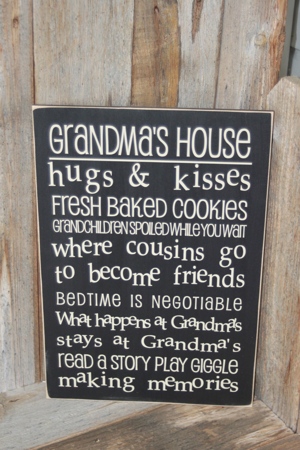 GRANDMA'S HOUSE Subway Art decor wall hanging - Board